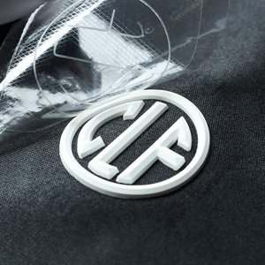 Cao su Silicone truyền nhiệt 3D nhãn Silicone quần áo với logo nâng lên - Product Image 1