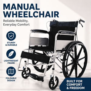 Sedia a Rotelle Manuale Pieghevole in Acciaio Leggero e <span class=keywords><strong>Portatile</strong></span> per Attrezzature di Riabilitazione - Product Image 2