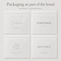 Bolsa de Embalaje de Prendas de Vestir de Papel Glassine Mate con Logotipo Personalizado, Plegable y con Embalaje Interior, para Equipos de Abastecimiento de Ropa