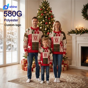 2026 Wholesale Jacquard Knit Unisex <strong>Xmas</strong> Round Neck Pullover Funny Novelty Festive Style - Product Image 1
