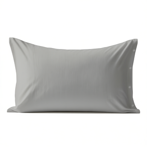 Taie d'oreiller 100% coton gris taille italienne 50x80cm - Product Image 3