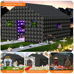 Aufblasbarer Club für Outdoor-Musikveranstaltungen mit Beleuchtung, Aufblasbares Nachtclub-Zelt, LED-Party Aufblasbares Würfelzelt - Product Image 2