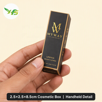 Boîte à rouge à lèvres cosmétique personnalisée, boîte de luxe en papier doré, gloss à lèvres, produits de soin des ongles, boîte d'emballage pour vernis à ongles, impression avec logo personnalisé
