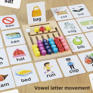 Jeu de labyrinthe de lettres en bois Montessori pour enfants de 3 à 6 ans, développement cognitif et apprentissage précoce - Product Image 2