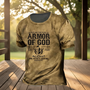 Maglietta cristiana Armor Of God, Efelesiensi 6:11, Faith Warrior, maglietta vintage grunge - Product Image 3