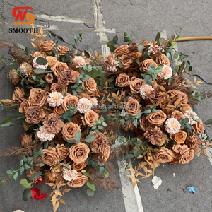ซุ้มดอกไม้ตกแต่งทางเข้างานแต่งงานฤดูใบไม้ร่วง ดีไซน์ใหม่สวยหรู สีน้ำตาลโทนฤดูใบไม้ร่วง - Product Image 4