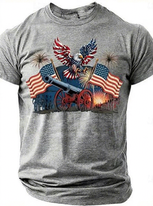 T-shirt da uomo in poliestere traspirante con stampa <span class=keywords><strong>3D</strong></span> vintage per il 250° anniversario degli Stati Uniti, con grafiche, a maniche corte, ad asciugatura rapida - Product Image 6