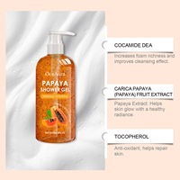OceAura Gel Douche Moussant Hydratant Naturel Éclaircissant et Unifiant le Teint à la Papaye