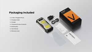 Doogee <span class=keywords><strong>VMax</strong></span> S Smartphone robuste 8 + 256GB 6.58 ''22000mAh 33W Android 14 smartphone 5G Camping Light Night Vision Main 108MP Phone - Product Image 6