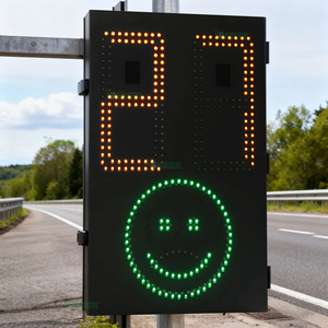 Señal de Advertencia de Seguridad Vial LED con <span class=keywords><strong>Radar</strong></span> de Medición de Velocidad, Personalizable, de Aluminio, Solar, Impermeable IP54 - Product Image 6