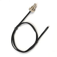 Sensor Suhu NTC 10K 100K Sekrup M8 Probe Baja Tahan Karat dengan Kabel Ekstensi untuk Ketel Listrik