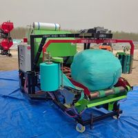 Machine à ensiler et à emballer le foin électrique compacte, avec film scellé pour la ferme, entièrement automatique et à haute efficacité