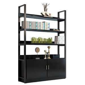 Hiện đại 5 tầng ba rộng công nghiệp Kệ sách lớn mở hiển thị tủ sách với khung kim loại thiết kế hiện đại - Product Image 6