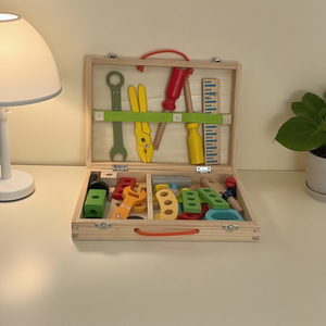 Coffret d'outils en bois pour enfants, jouet de bricolage, coffret d'outils de jardinage pour les enfants de 0 à 7 ans, pour améliorer leur capacité pratique - Product Image 6