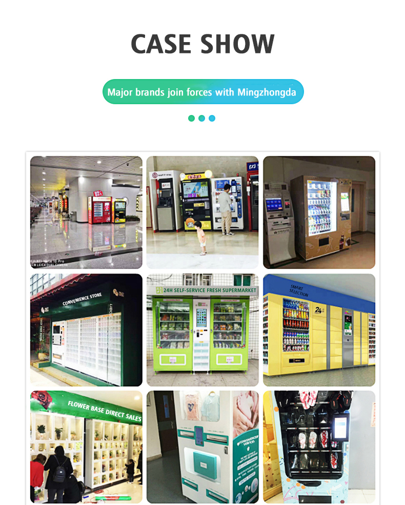 Self Pickup Wall Mounted Unmanned Vending Machine Adjustable Customizable