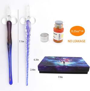 ปากกาแก้วคริสตัล2ด้ามหมึก12สีสำหรับศิลปะการเขียนลายเซ็นของขวัญสำหรับเด็กและศิลปิน - Product Image 4