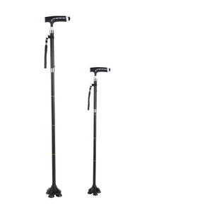 Canne pliante en alliage d'aluminium pour personnes âgées, télescopique avec lumière LED, embout en caoutchouc, bâton de marche de sécurité - Product Image 3