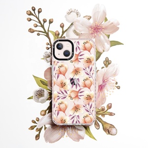 Funda para iPhone <span class=keywords><strong>14</strong></span> Pro Max 13 12 <span class=keywords><strong>11</strong></span> púrpura TPE a prueba de golpes con diseños de flores rosas, funda para teléfono móvil a prueba de golpes - Product Image 1
