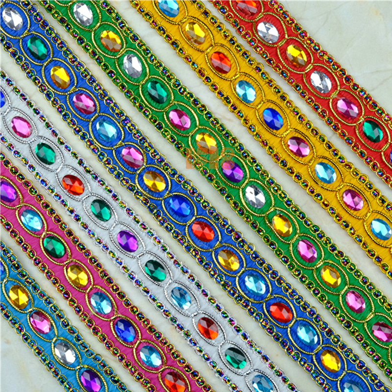 Costume Embroidery Accessories Handmade Ethnic Color