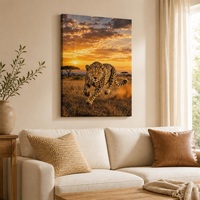 Décoration murale en toile avec imprimé guépard pour la maison, salon, chambre, bureau, grande décoration pour la maison