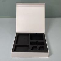Caja de Regalo de Cartón Rígido Moderno de Alta Gama, Reciclable, para Perfumes y Cosméticos, con Cierre Magnético, Logotipo Personalizado, Esponja Brillante