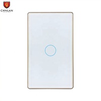 Interrupteur mural intelligent électrique avec cadre métallique, compatible Tuya WiFi Zigbee, 1/2/3/4 gangs, 10A, sans ou avec câble neutre