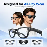 Lunettes Intelligentes IA W660 avec Caméra 4K 20MP, EIS, WiFi pour la Traduction, Audio à Oreille Ouverte, Enregistrement Vidéo Mains Libres, Puce IA Intégrée