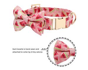 2023 무료 샘플 맞춤 럭셔리 사용자 정의 디자인 인쇄 조절 개 애완 동물 칼라 나비 넥타이 개 칼라 - Product Image 4