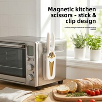 Ciseaux de cuisine magnétiques en acier inoxydable multi-usages pour réfrigérateur, coupe-os pour poulet, barbecue, poisson et légumes