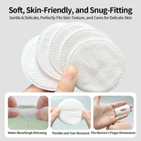 Certification OEKO-TEX, coton naturel écologique, blanc, diamètre 5,8 cm, tampons de maquillage en coton à 1 couche pour le visage, outils de maquillage
