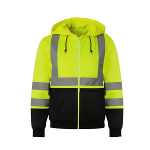 Chaqueta de Seguridad Reflectante de Alta Visibilidad ANSI Clase 2, Abrigo Impermeable Acolchado de Algodón para Trabajo en Carretera con Logotipo Personalizado - Product Image 1