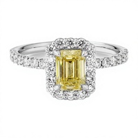 Bague unisexe de luxe tendance Verdia en argent sterling 925 avec moissanite couleur D VVS1 taille émeraude, design halo et sertissage pavé, plaqué rhodium