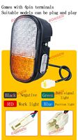 Chariot élévateur phare signal lumineux 10-80V Double côtés travail lumière clignotant voyant blanc jaune avertissement position lampe