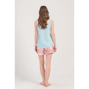 Pyjama confortable pour femme avec jupe large et haut de costume ovale - Product Image 1