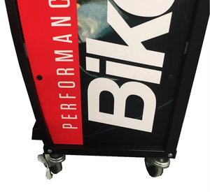 Tùy chỉnh 5 tầng có thể điều chỉnh dầu bôi trơn kệ trưng bày sàn kim loại động cơ dầu động cơ đứng với quảng cáo tiêu đề - Product Image 4