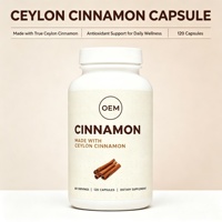 Capsules de cannelle de Ceylan en marque privée pour la santé cardiaque, favorisent une circulation saine, complément de cannelle de Ceylan