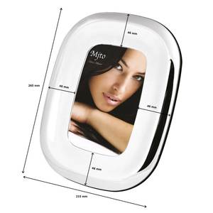 Mjto <b>Photo</b> <b>Frame</b> 130X180 Mm Silver Plated Metal <b>Oval</b> Design - Product Image 2