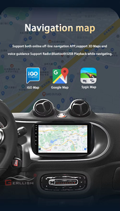 Schermo Autoradio Wireless Gerllish con Android Auto e CarPlay per Mercedes Smart 453 <span class=keywords><strong>Fortwo</strong></span> 2014-2020, Lettore Video Multimediale per Auto - Product Image 3