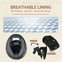 Nouveau Casque Moto Intégral Cyberpunk Rétro Léger en TPU avec Design Géométrique, Visière Amovible, Double Usage Sport et Urbain