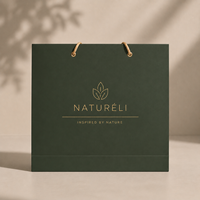 Sac Cadeau Premium Élégant en Papier Personnalisé avec Logo, Sac de Courses en Papier Couché Gaufré Mat de Luxe avec Poignée en Corde, Idéal pour Boutiques