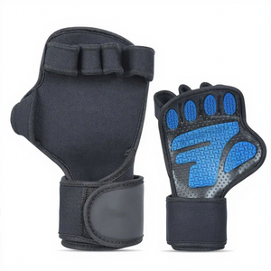 Wholesale Custom Made Half-Finger Leather Padded Gym Gloves Adjustable Wrist Strap Lightweight Sports Weight <b>Lifting</b> Cycling - Product Image 1