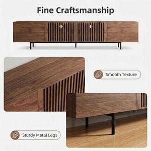 Soporte <span class=keywords><strong>de</strong></span> TV <span class=keywords><strong>de</strong></span> Madera Color Nogal, Mueble <span class=keywords><strong>de</strong></span> TV con Acabado en Nogal para el Hogar, Muebles para Sala <span class=keywords><strong>de</strong></span> Estar - Product Image 3