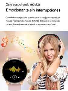 Smartwatch Para Mujer Reloj Inteligente Deportivo Pantalla amoled de 1,43 Mujere Hombre Deportivo Llamada Color De <span class=keywords><strong>La</strong></span> Correa oro - Product Image 6