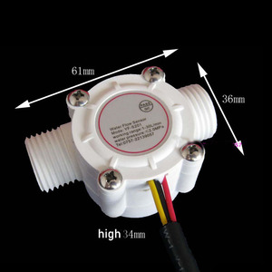 Sensor de Flujo de Agua YFS201 1~25L/min DN15 4 Tubos 0.5 Pulgadas, Medidor de Flujo Hall OEM Personalizable para Líquidos y Aceites - Product Image 5