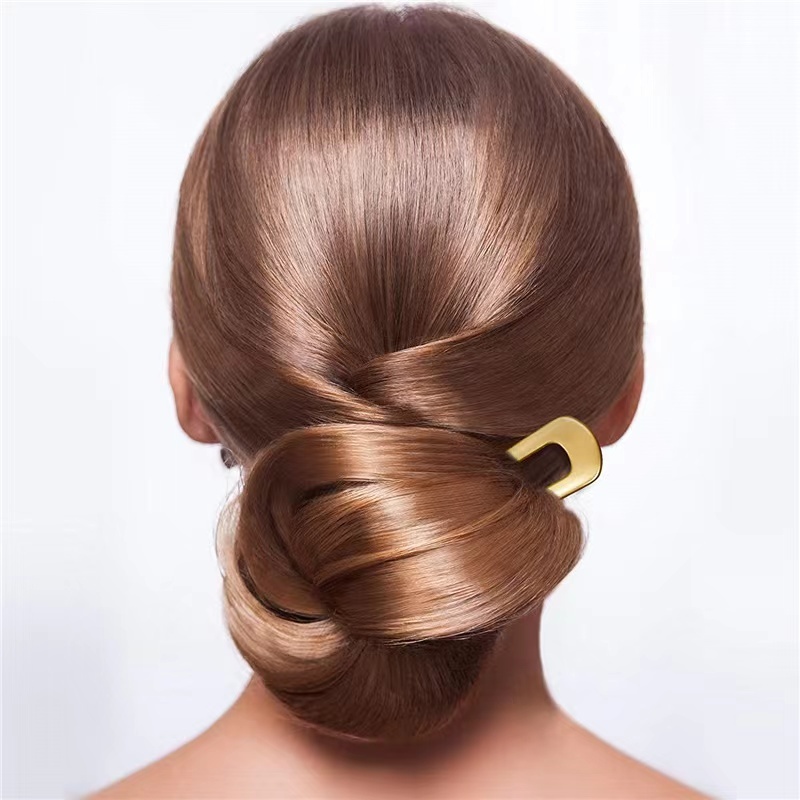2 Stück U-förmige Haarnadeln – Dicke 2-Zinken-Spangen Für Hochsteckfrisuren, 13 Cm, Acetat