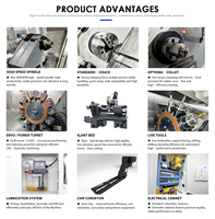 Centre d'usinage CNC automatique T46 avec tourelle motorisée à grande vitesse et tour combiné pour usinage des métaux