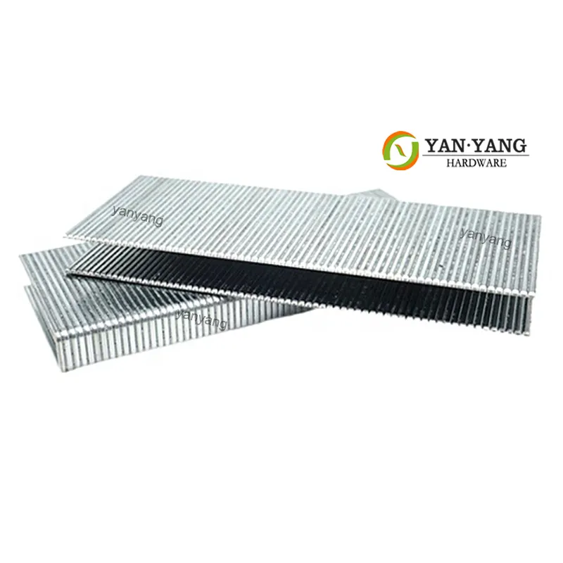 Usine d'accessoires de canapé Yanyang personnalisée à faible teneur en carbone 10045 agrafes de canapé galvanisées N838 agrafes de rembourrage de meubles durables