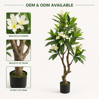 Bunga Plumeria Buatan Multi-bunga 145cm, Dekorasi Bunga Tropis Frangipani Palsu untuk Rumah, Pernikahan, Acara Tahun Baru, dan Meja