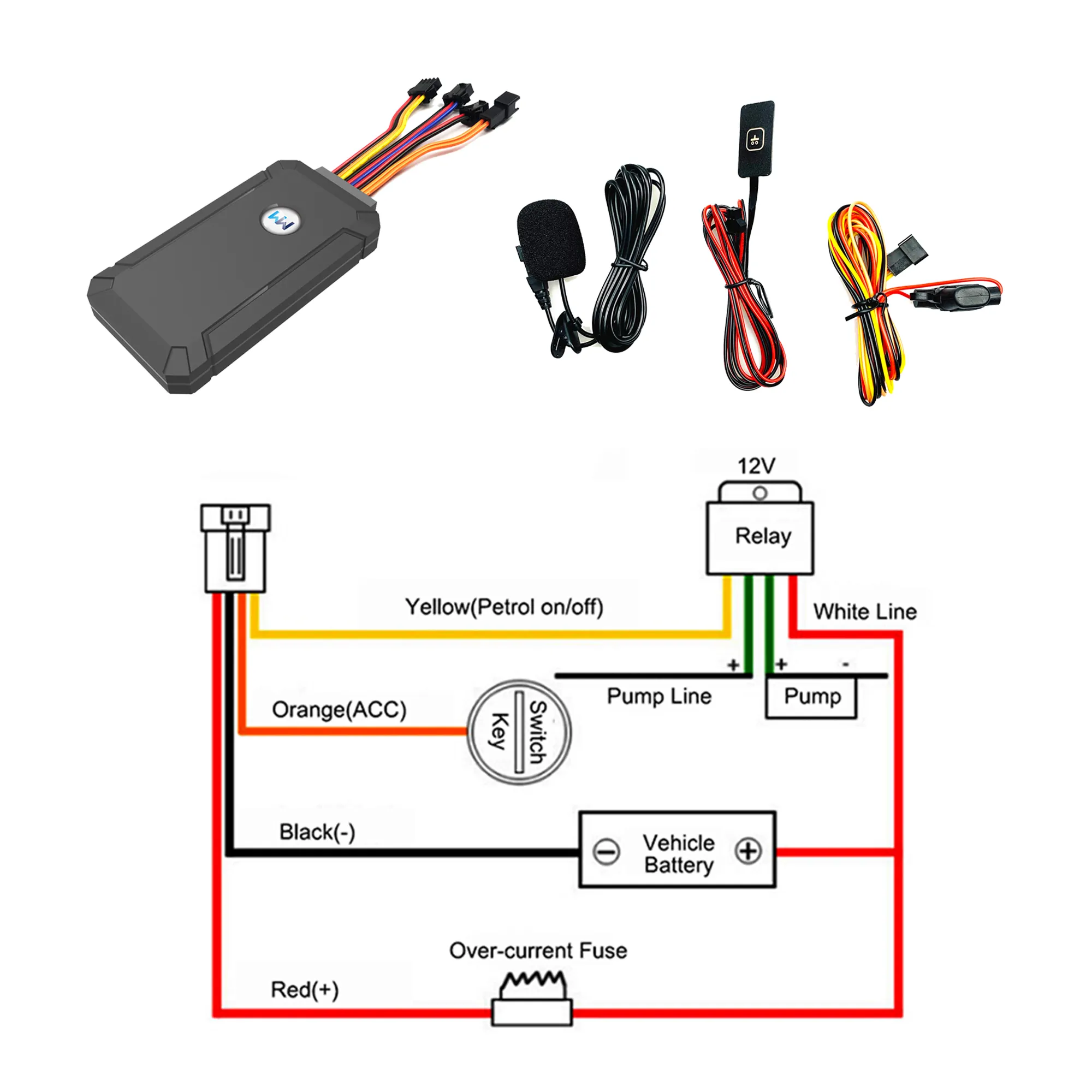 Gs05 acidente de longa distância do motor parar do carro remoto gps motocicleta rastreador com aplicativo de rastreamento