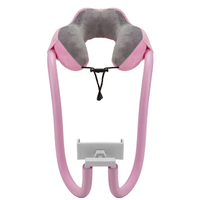 Oreiller cervical en mousse à mémoire de forme en forme de U, support pour téléphone portable, tablette/ordinateur, utilisation à domicile, portable